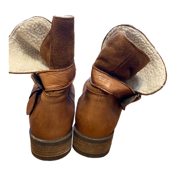 Aldo distressed leather & suede booties Sz 7 - Picture 5 of 16